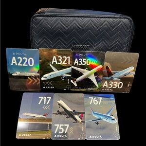 MISSONI Delta One First Class Amenity Kit Pilot Cards Travel Airbus B767 New